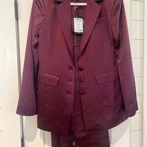 Women's Burgundy Pantsuit